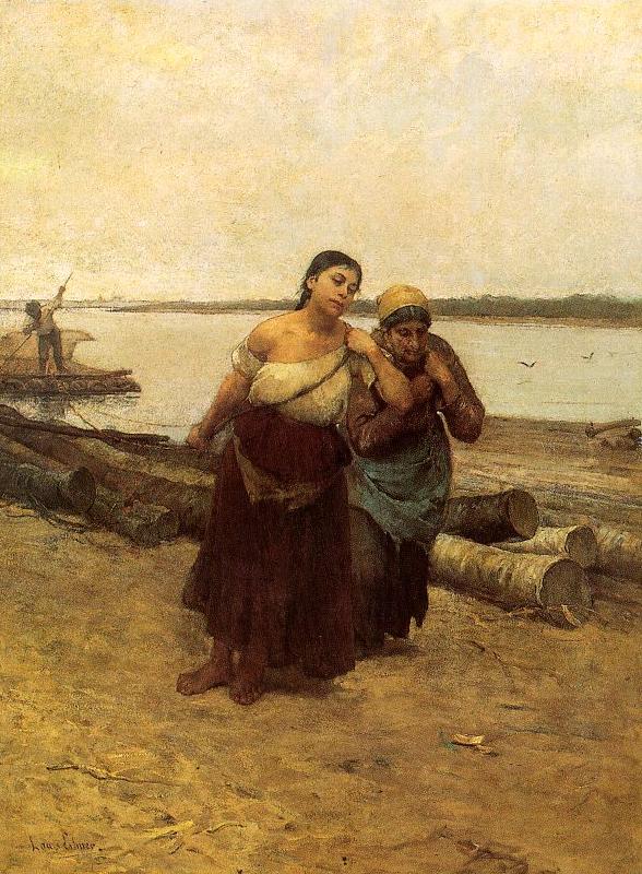 Deak-Ebner, Lajos Boat Warpers oil painting image